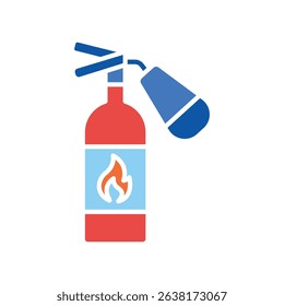 Firefighting foam color flat icon for digital and print projects. PFAS product. Minimal clean icons for apps and websites. Modern simple icons for UI UX and branding