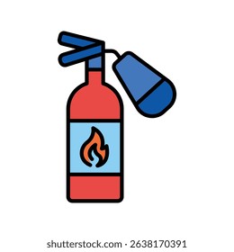 Firefighting foam color line icon for digital and print projects. PFAS product. Minimal clean icons for apps and websites. Modern simple icons for UI UX and branding