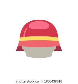 icono de casco de extinción de incendios de diseño de ilustraciones vectoriales de estilo de color