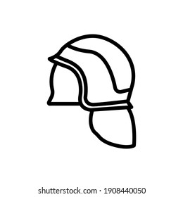 diseño vectorial de la línea de casco de extinción de incendios