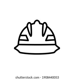 diseño vectorial de la línea de casco de extinción de incendios