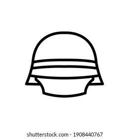 diseño vectorial de la línea de casco de extinción de incendios