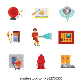 Firefighting icon set