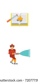 Firefighting icon set