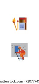 Firefighting icon set