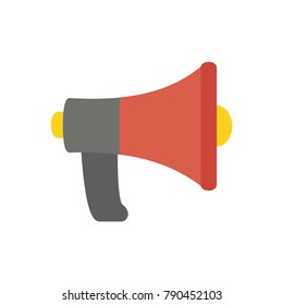 Firefighting loudspeaker flat icon
