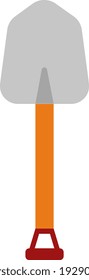 Firefighting shovel, illustration, vector on white background.