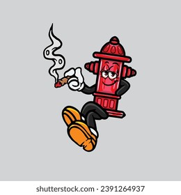 firefighting smoking joint and hold nug from weed cannabis bud flower marijuana