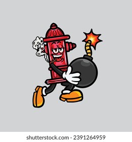 firefighting smoking joint and hold nug from weed cannabis bud flower marijuana