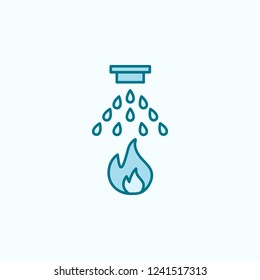 fire-fighting system field outline icon. Element of drip watering icon. Thin line icon for website design and development, app development. Premium icon