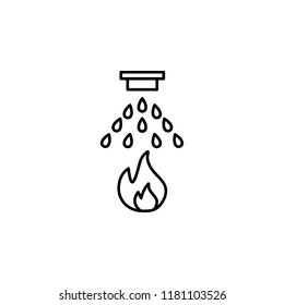 fire-fighting system icon. Element of drip watering icon for mobile concept and web apps. Thin line fire-fighting system icon can be used for web and mobile