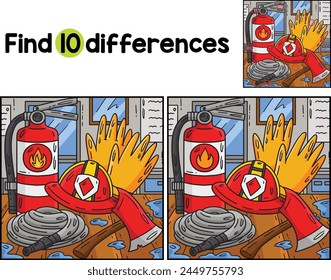 Firefighting Tools Find The Differences