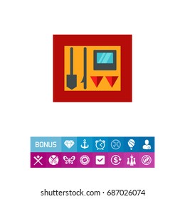 Firefighting tools icon