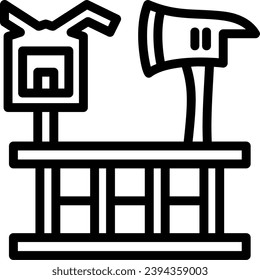 Firefighting Tools Linear Icon Vector Design