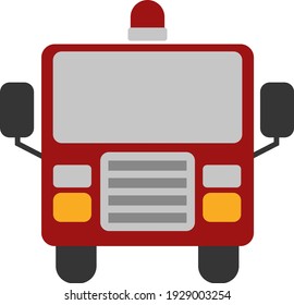 Firefighting truck, illustration, vector on white background.