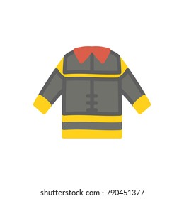 Firefighting uniform flat icon