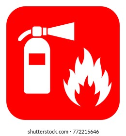 Firefighting vector icon illustration isolated on white background