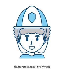Firefigther profile cartoon
