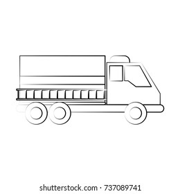 Firefigther truck isolated