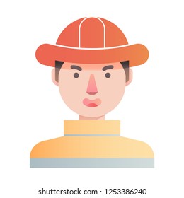 A firefigther vector illustration in gradient design