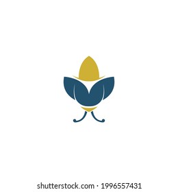 Fireflies-Symbol-Logo, einfaches Design, Vektorgrafik