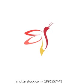 Fireflies icon logo simple design vector template illustration