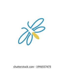 Icono de luciérnagas logotipo diseño sencillo ilustración de la plantilla vectorial