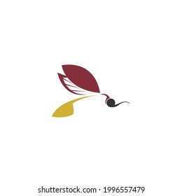 Fireflies-Symbol-Logo, einfaches Design, Vektorgrafik