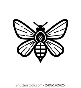 Fireflies icon or modern line symbol. Vector line art and icon design with bold outline. Black and white Pixel Perfect minimalistic symbol isolated white background. Silhouette simple thin sign
