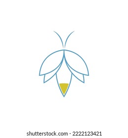 Fireflies logo icon illustration vector