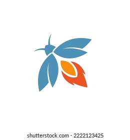 Fireflies logo icon illustration vector