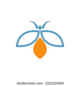 Fireflies logo icon illustration vector