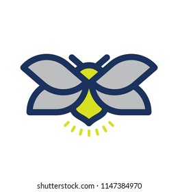 Fireflies Logo Icon Vector Illustration