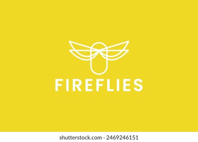 fireflies logo vector icon illustration