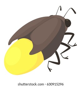 Firefly bug icon. Cartoon illustration of firefly bug vector icon for web