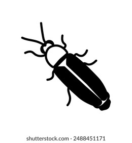 Firefly Glyph Icon, Vector illustration