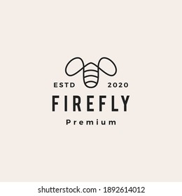 firefly hipster vintage logo vector icon illustration