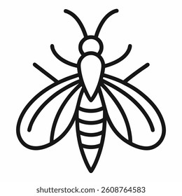 firefly icon line art vector on white background