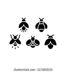 Firefly Icon Set Vector Symbol Design Illustration