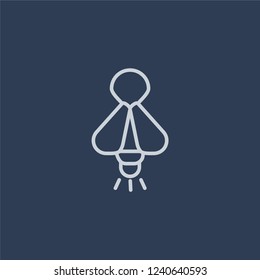 Firefly icon. Trendy flat vector line Firefly icon on dark blue background from animals  collection. 