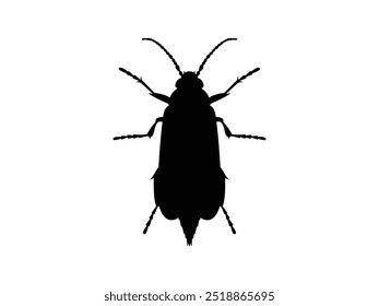 Vetor de ícone do Firefly. Firefly Silhueta isolado fundo branco. Ilustração de vetor