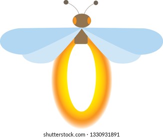 Firefly, icon  , wild life insect -  Vector Illustration