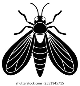 Firefly insect flat vector illustration on a white background