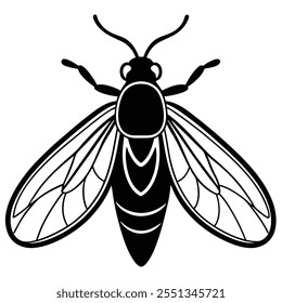 Firefly insect flat vector illustration on a white background