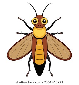 Firefly insect flat vector illustration on a white background