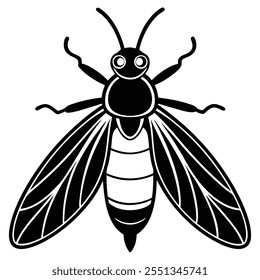 Firefly insect flat vector illustration on a white background