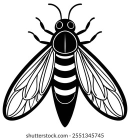 Firefly insect flat vector illustration on a white background