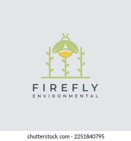 Design-Vorlage für Firefly-Logos und Leaf-Logos.