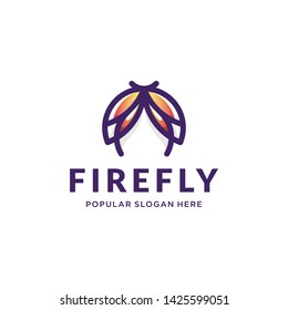 Firefly Logo Concept With Lineart Style