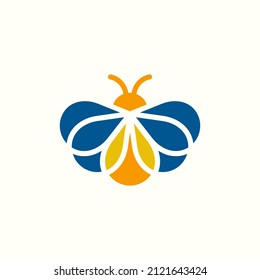 Firefly logo design icon vector illustration